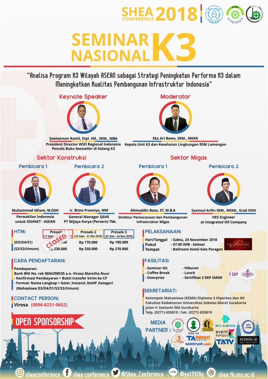 SEMINAR NASIONAL K3 SHEA CONFERENCE 2018