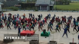 Implementasikan Germas, Puskesmas Maros Baru Gelar Senam Sehat