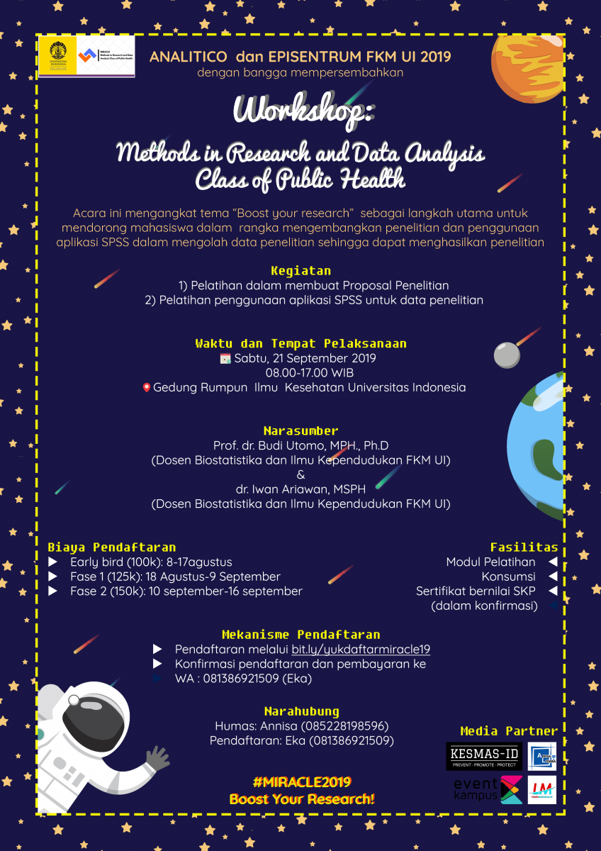 Workshop Methods in Reseach and Data Analysis Class of Public Health