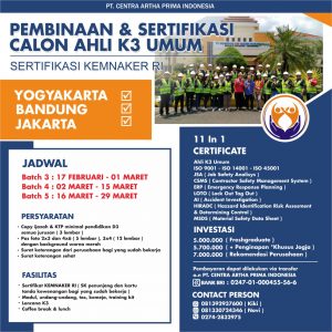 pembinaan sertifikasi calon ahli k3 umum