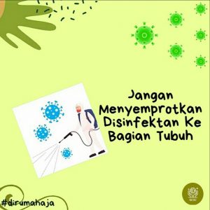 Jangan Menyemprotkan Disinfektan Ke Bagian Tubuh