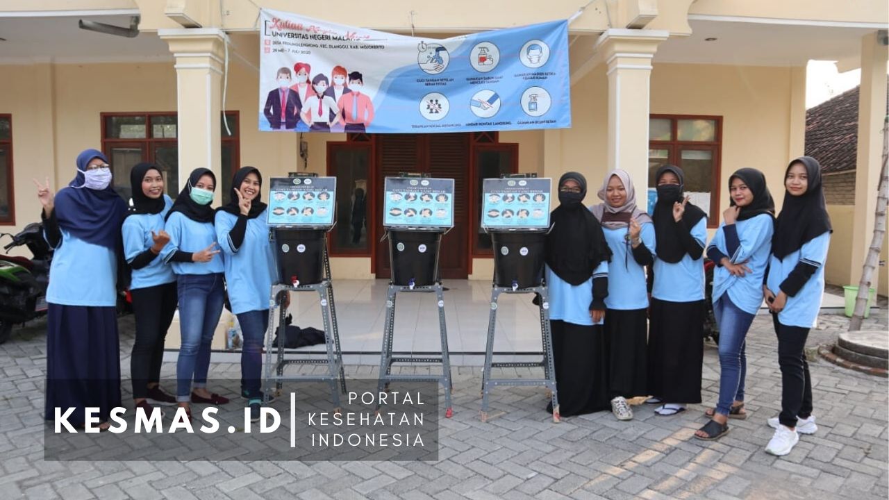 Kreasi Tempat Cuci Tangan Kreatif & Edukatif Mahasiswa KKN Universitas Negeri Malang