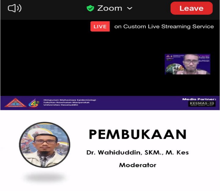 Moderator, Dr. Wahiduddin, SKM, M.Kes
