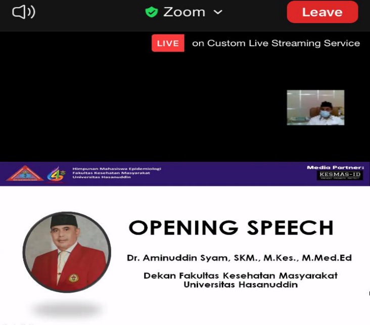 Opening Speech, Dekan FKM Unhas