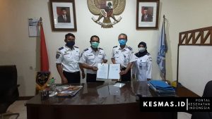BLU Balai Kesehatan Penerbangan MoU Test Swab Pegawai Kantor KSOP Kelas IV Marunda