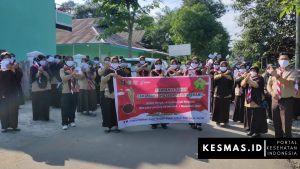 Dinas Kesehatan Enrekang Gandeng Saka Bakti Husada (SBH) Kampanyekan Gerakan Pakai Masker