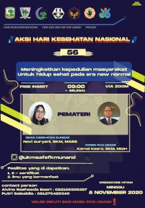 Aksi Hari Kesehatan Nasional “Meningkatkan Kepedulian Masyarakat Untuk Hidup Sehat Pada Era New Normal”