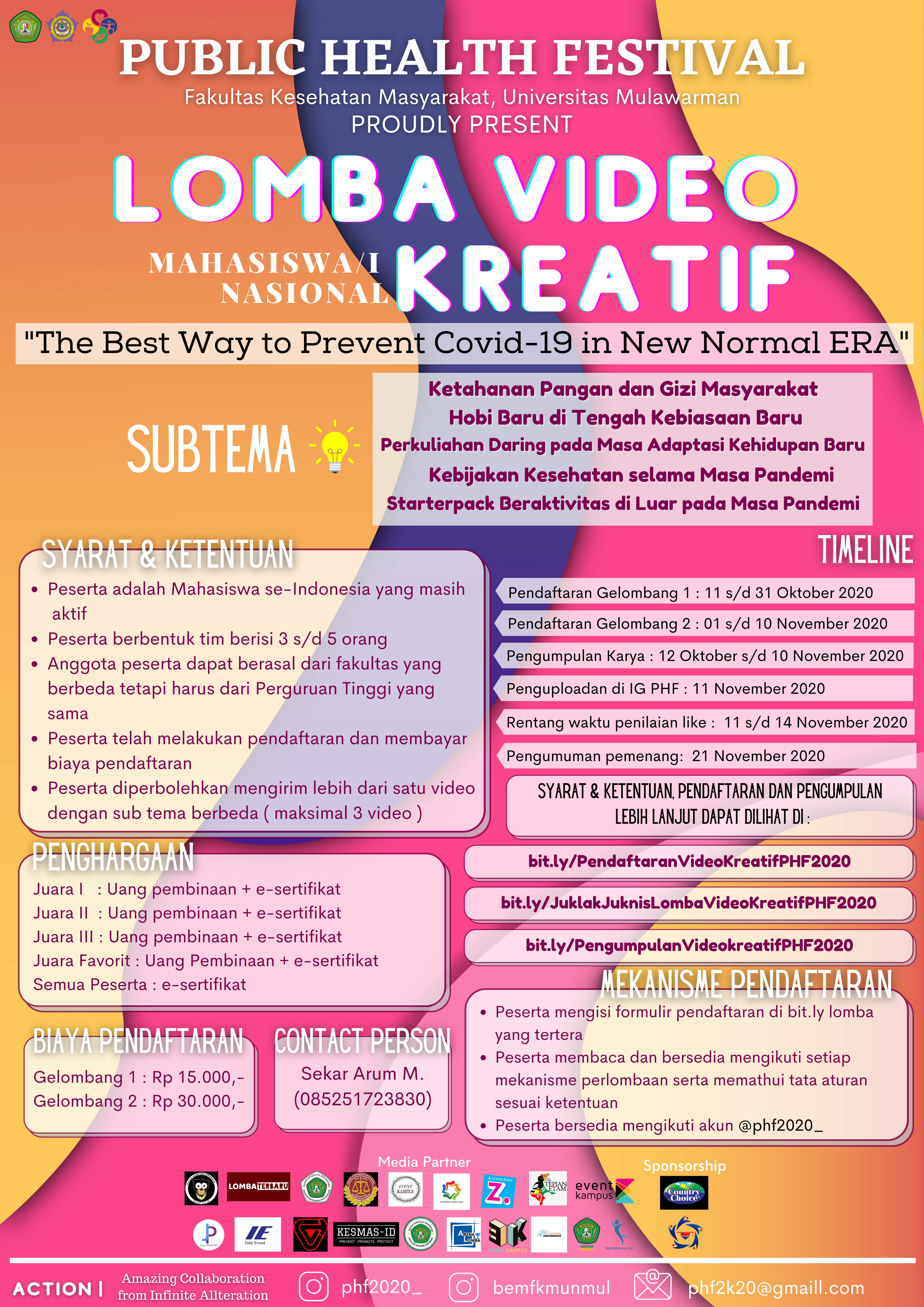 Lomba Video Kreatif, Public Health Festival 2020 FKM Universitas Mulawarman