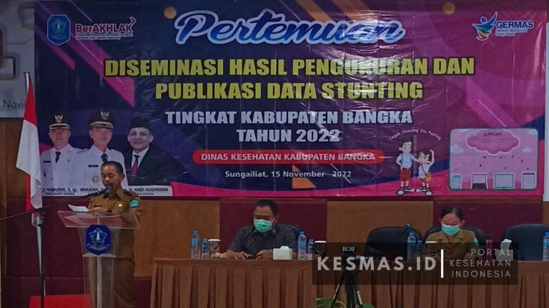 Dinkes Bangka Laksanakan  Diseminasi Dan Publikasi Data  Stunting Tahun 2022