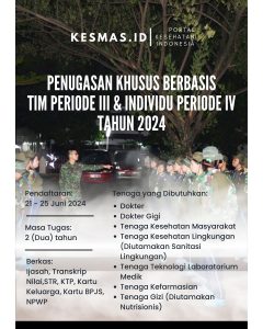 Rekrutmen Tenaga Medis dan Tenaga Kesehatan Penugasan Khusus Juni 2024