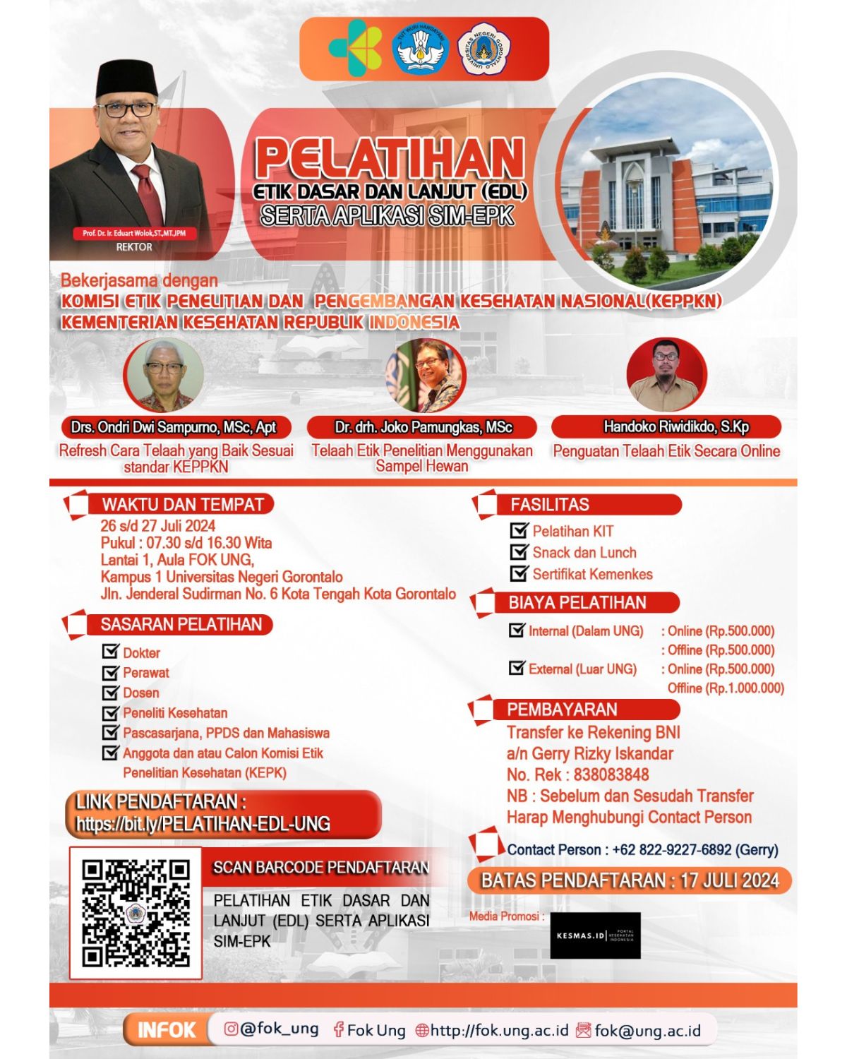 Pelatihan Etik Dasar dan Lanjut EDL Serta Aplikasi SIM-EPK