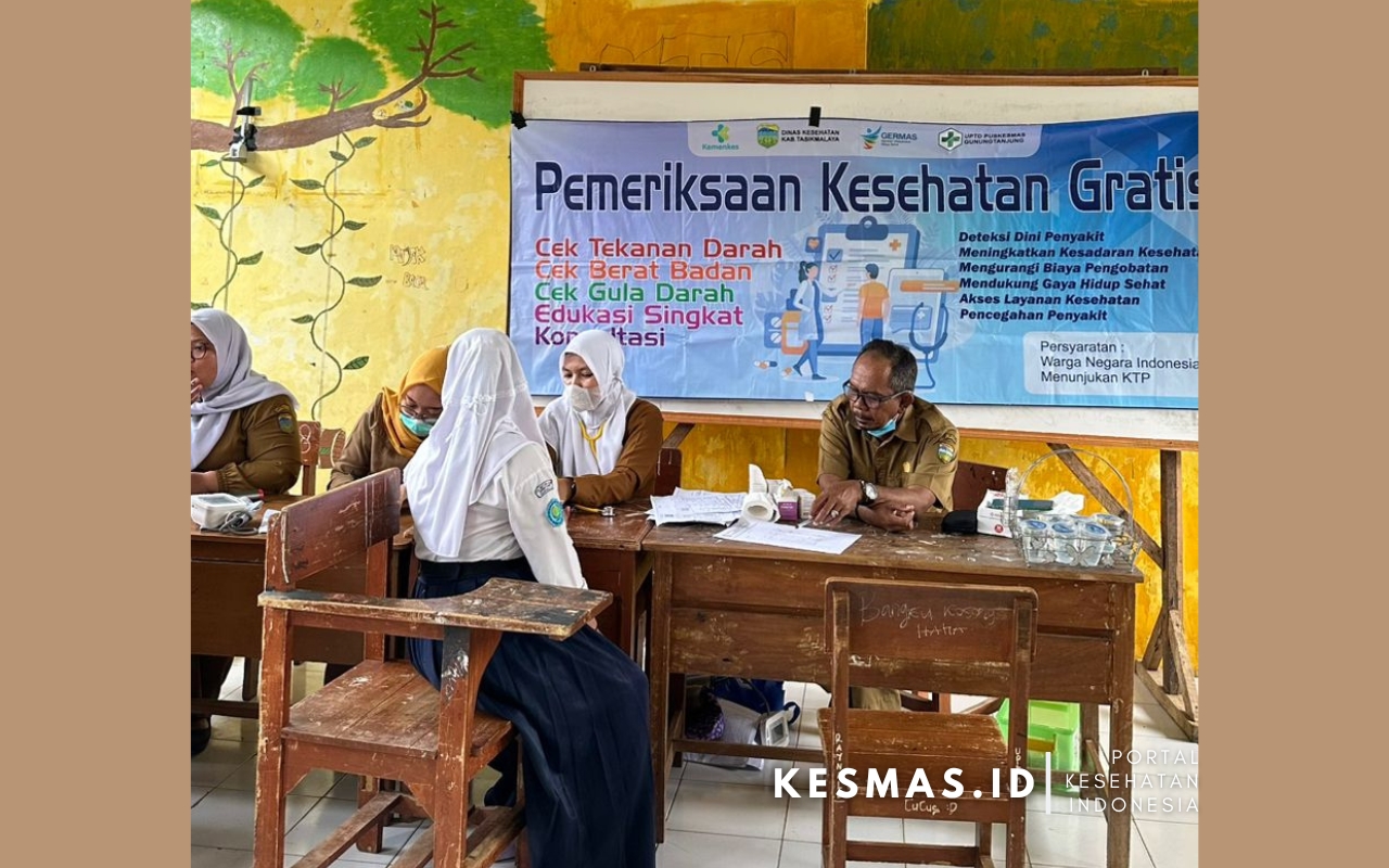 Puskesmas Gunungtanjung Gelar Pemeriksaan Kesehatan Gratis di MTs Miftahul Islam