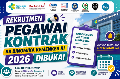 Rekrutmen Pegawai Kontrak BB Binomika Kemenkes RI