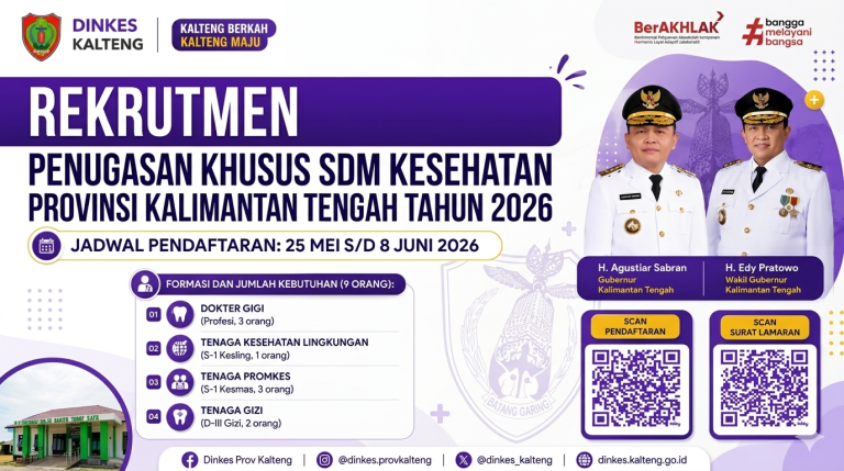Rekrutmen Penugasan Khusus SDMK Kalimantan Tengah 2026