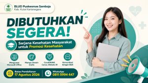 BLUD Puskesmas Samboja Buka Lowongan Kerja Promosi Kesehatan untuk Sarjana Kesehatan Masyarakat, Simak Persyaratannya!