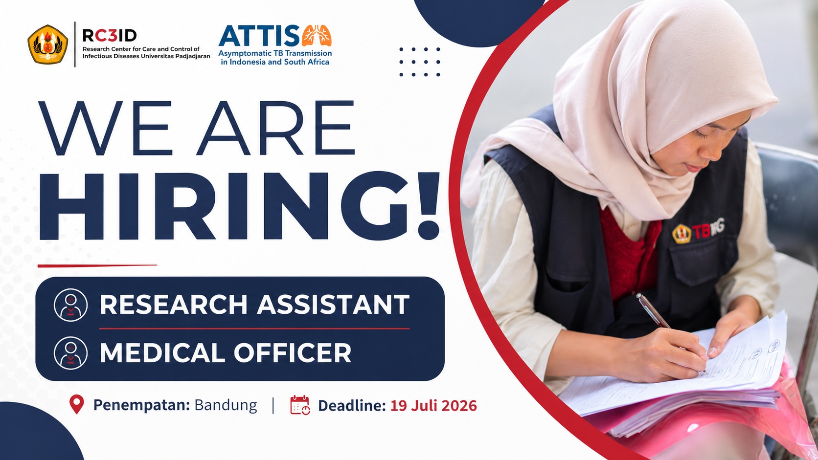 RC3ID Universitas Padjadjaran Buka Lowongan Research Assistant dan Medical Officer, Simak Syaratnya!