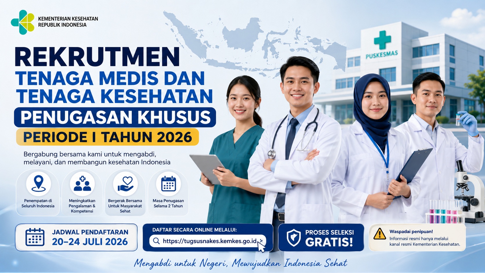 Rekrutmen Tenaga Kesehatan Penugasan Khusus Periode I Tahun 2026