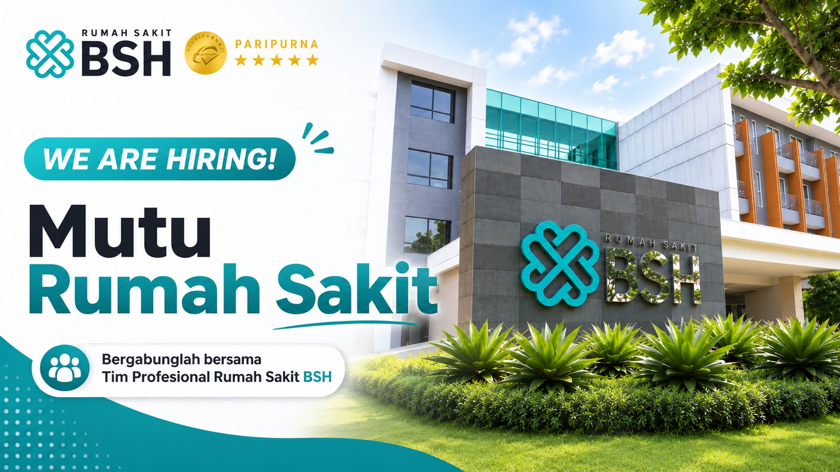 Rumah Sakit BSH Buka Lowongan Kerja Posisi Mutu Rumah Sakit, Simak Kualifikasinya!