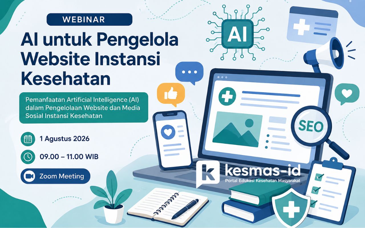Webinar AI KESMAS-ID untuk peserta magang melalui Zoom Meeting pada 1 Agustus 2026
