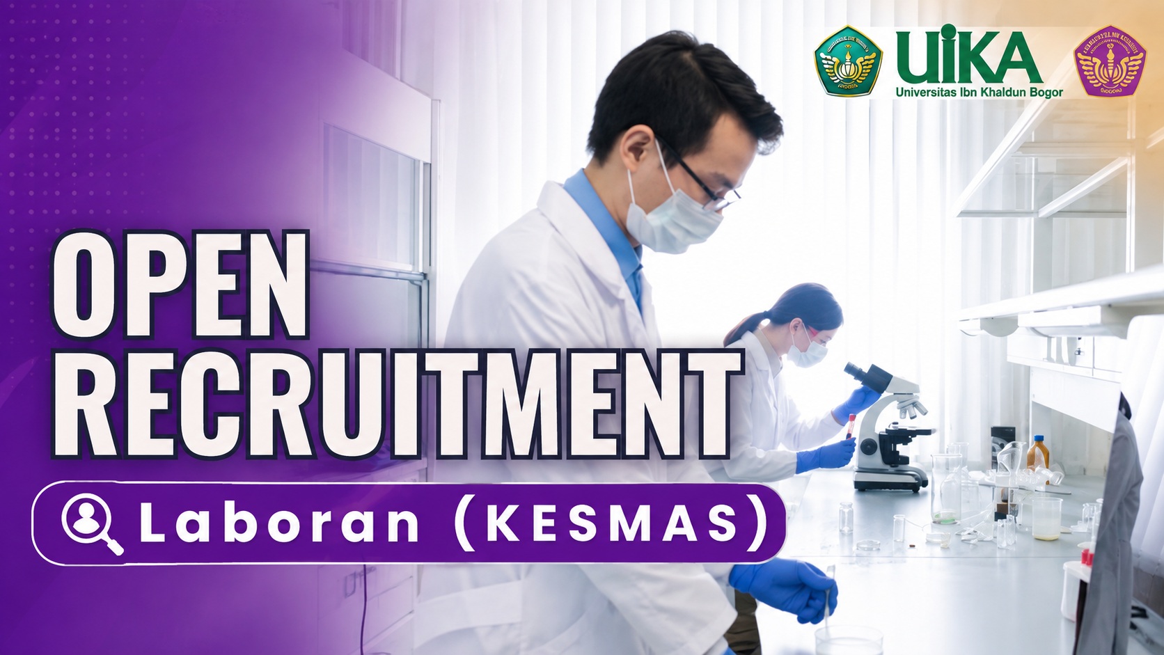 Lowongan Laboran Kesehatan Masyarakat FIKES UIKA Bogor, Fresh Graduate Bisa Melamar