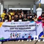 20 pekerja informal mengikuti skrining kesehatan dan tes kebugaran di Cigalontang