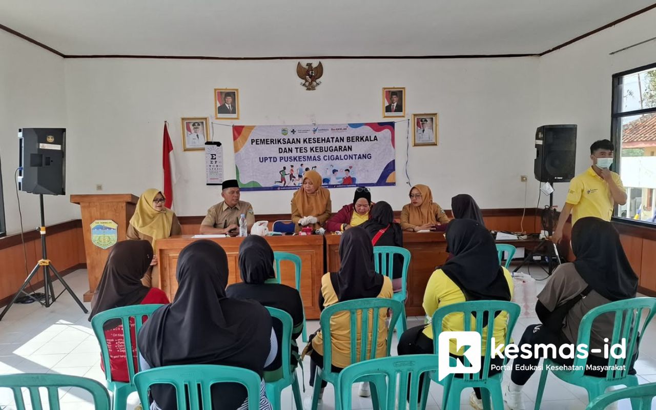 20 pekerja informal mengikuti skrining kesehatan dan tes kebugaran di Cigalontang
