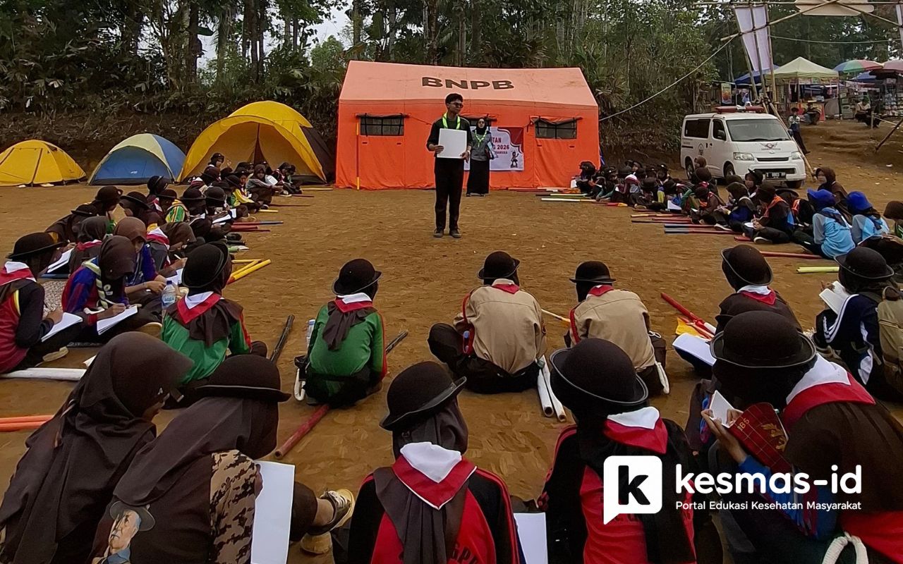 Sosialisasi GERMAS pada peserta didik di Jambore Ranting Cigalontong
