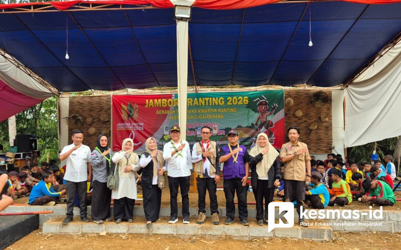 Sosialisasi GERMAS pada peserta didik di Jambore Ranting Cigalontong