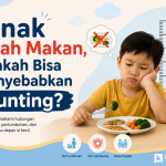 Asupan makan yang tidak cukup atau tidak seimbang dalam jangka panjang dapat menghambat pertumbuhan anak dan meningkatkan risiko stunting.