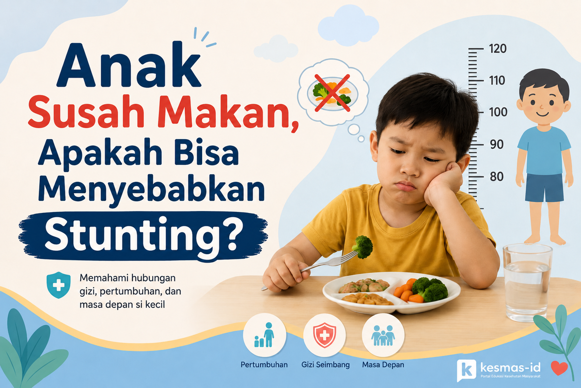 Asupan makan yang tidak cukup atau tidak seimbang dalam jangka panjang dapat menghambat pertumbuhan anak dan meningkatkan risiko stunting.