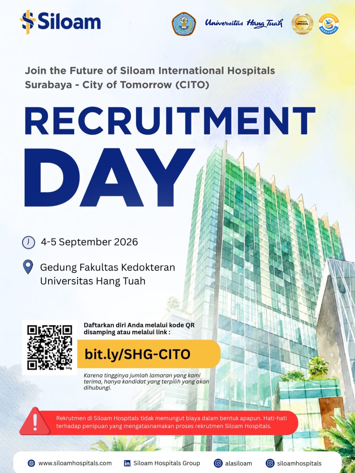 Recruitment Day Siloam Hospitals Surabaya 4–5 September 2026